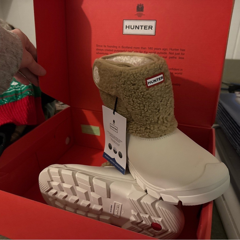 Hunter Kids' Beige and Brown Boots